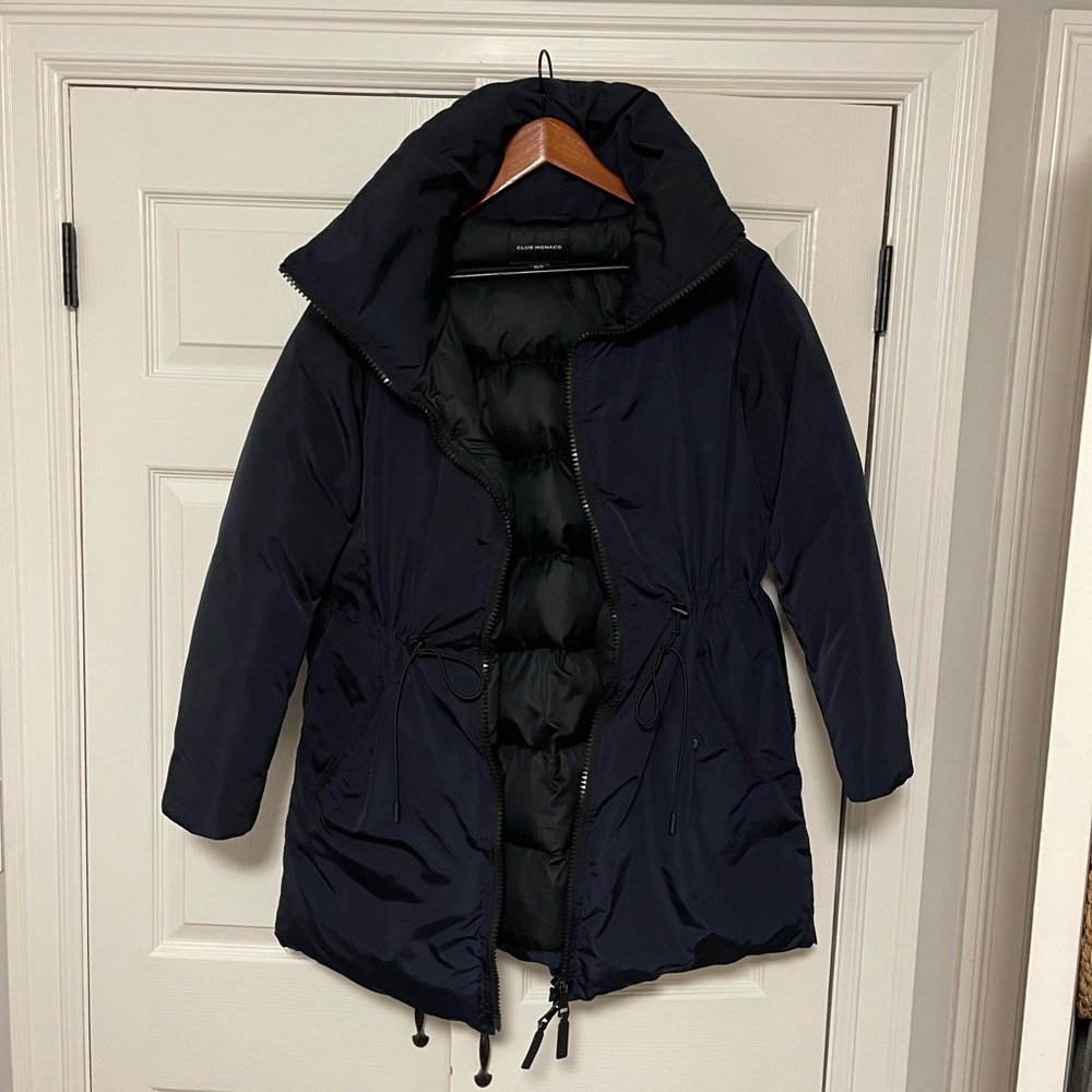 Club Monaco, mid length puff jacket